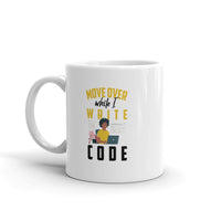 Move Over While I Write Code Afro -Mug